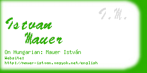 istvan mauer business card